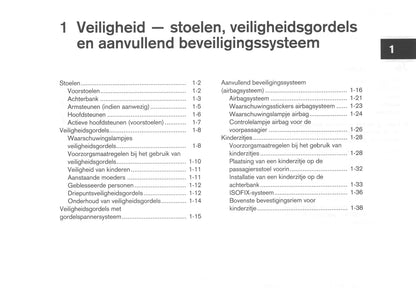 2008-2009 Nissan Qashqai Owner's Manual | Dutch