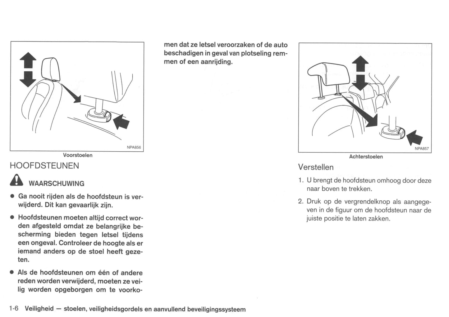 2008-2009 Nissan Qashqai Owner's Manual | Dutch