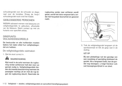 2008-2009 Nissan Qashqai Owner's Manual | Dutch