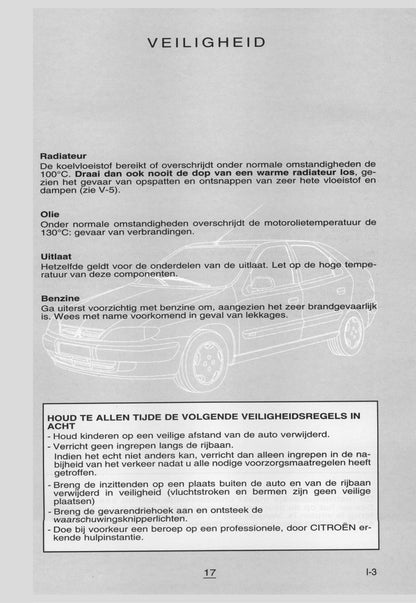 1999-2000 Citroën Xsara Bedienungsanleitung | Niederländisch