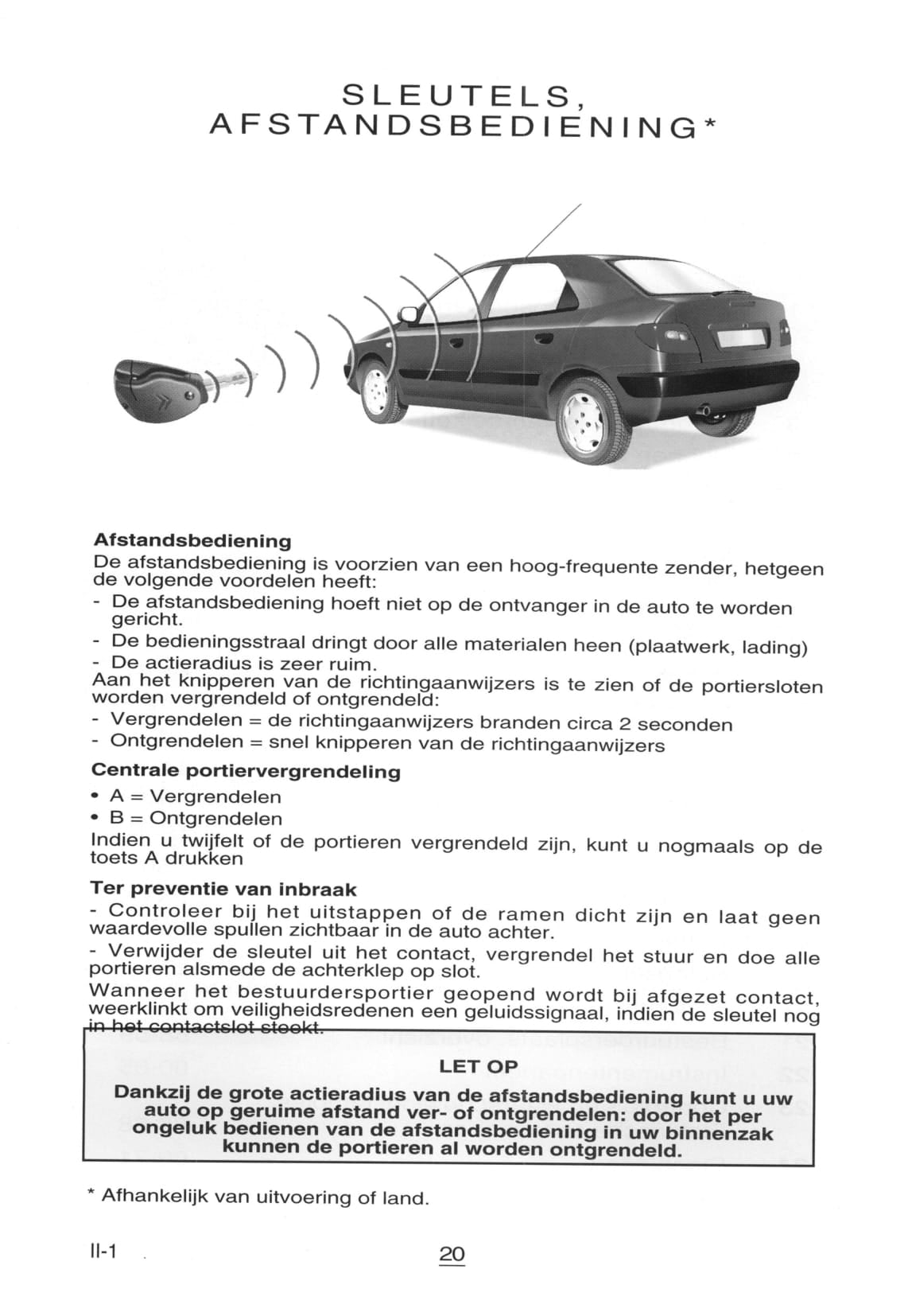 1999-2000 Citroën Xsara Bedienungsanleitung | Niederländisch