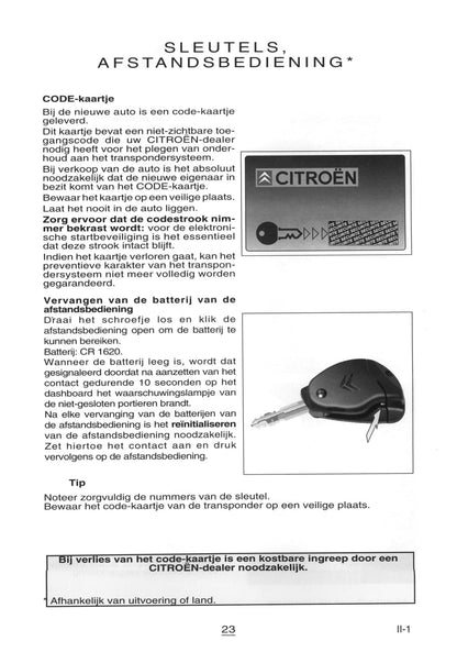 1999-2000 Citroën Xsara Bedienungsanleitung | Niederländisch