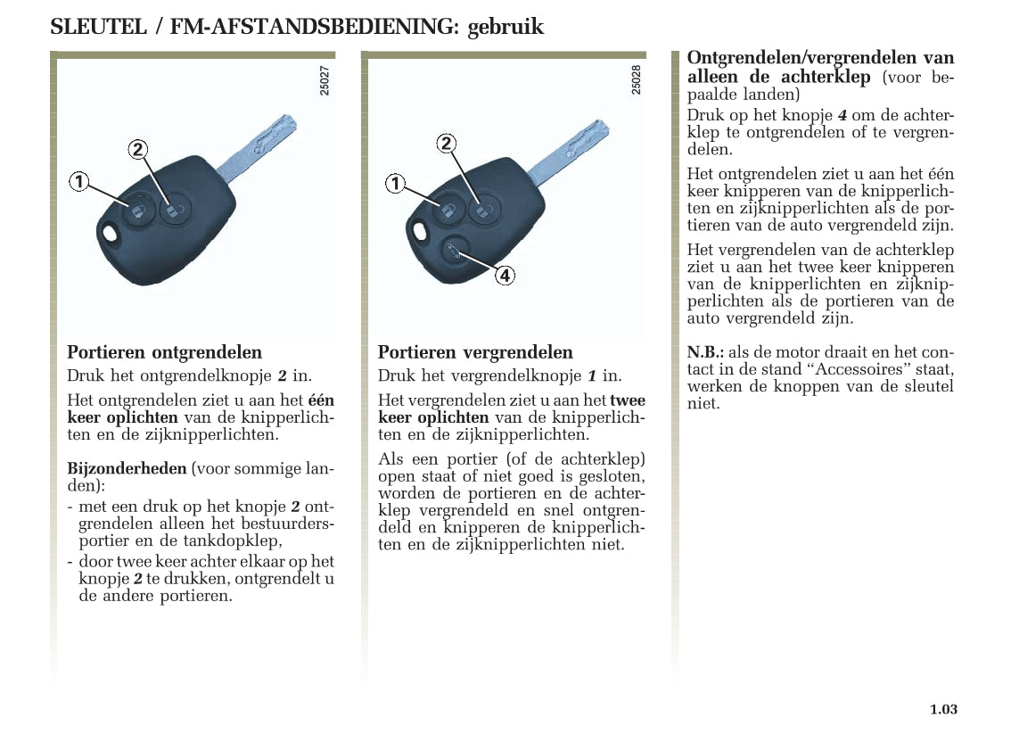 2005-2007 Renault Clio Owner's Manual | Dutch