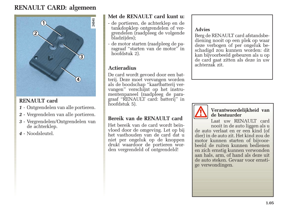 2005-2007 Renault Clio Owner's Manual | Dutch