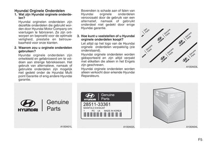 2010-2011 Hyundai i20 Bedienungsanleitung | Niederländisch