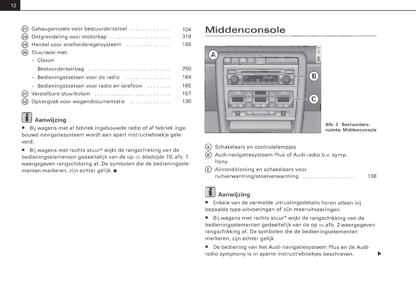 2001-2004 Audi A4 Avant Owner's Manual | Dutch