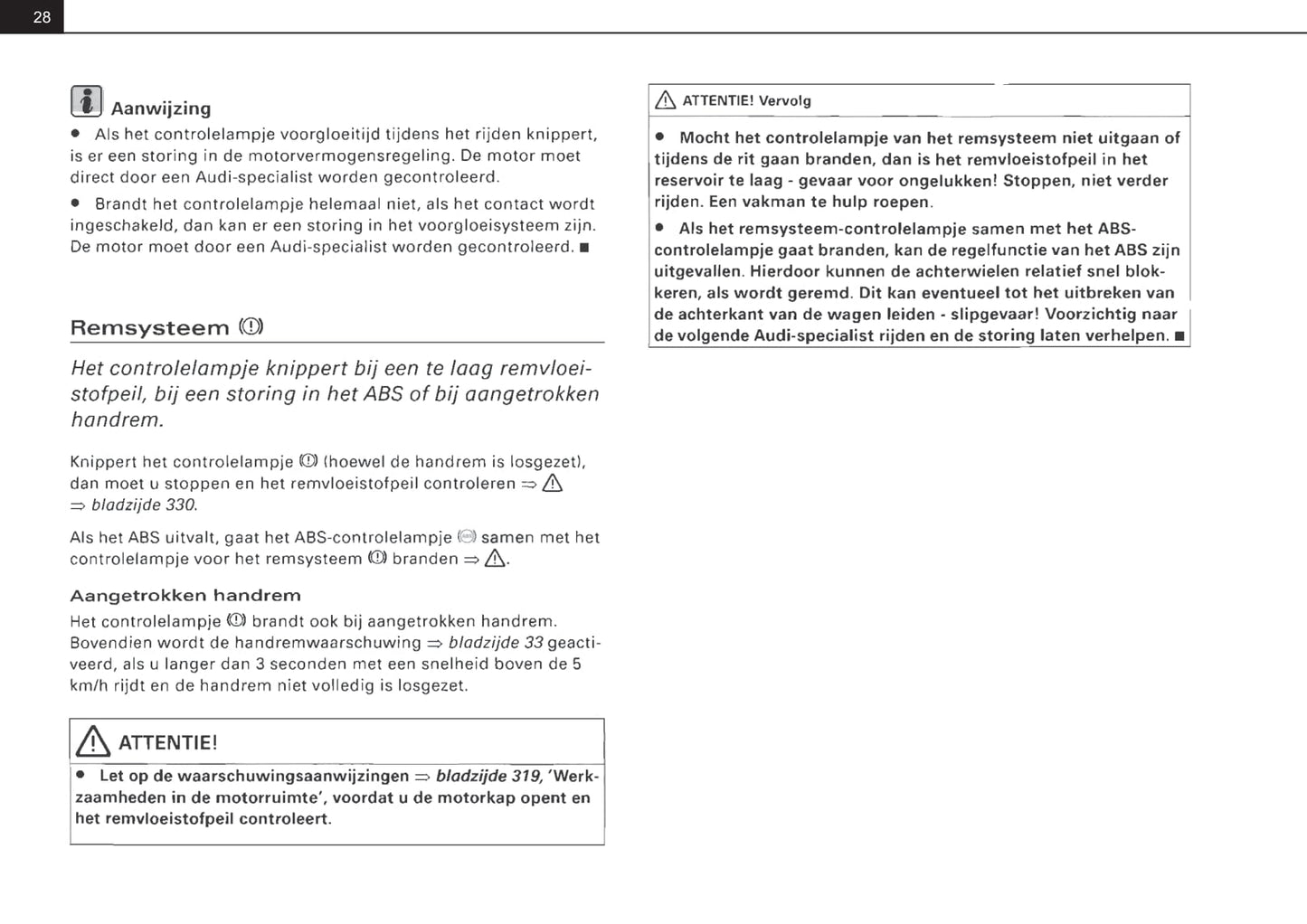 2001-2004 Audi A4 Avant Owner's Manual | Dutch