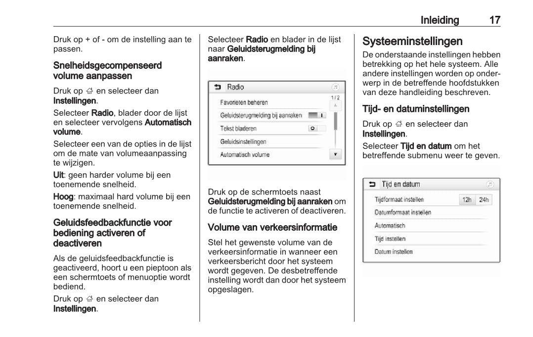 Opel Corsa Infotainment System Handleiding 2014 - 2018