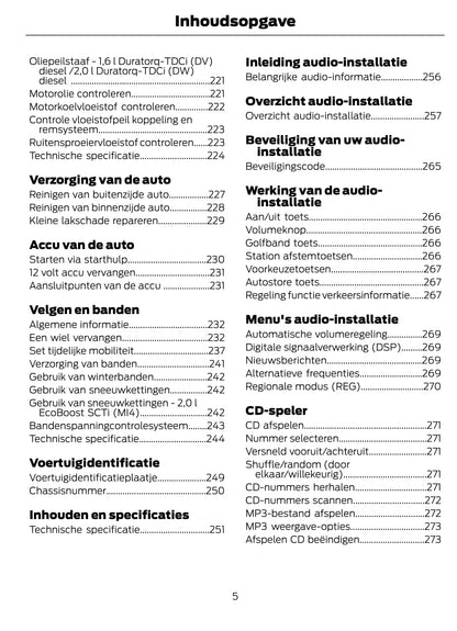 2012 Ford Focus Owner's Manual | Dutch