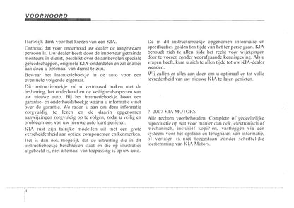 2007-2008 Kia Cee'd Owner's Manual | Dutch