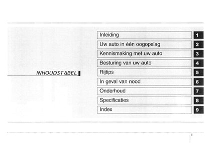 2007-2008 Kia Cee'd Owner's Manual | Dutch