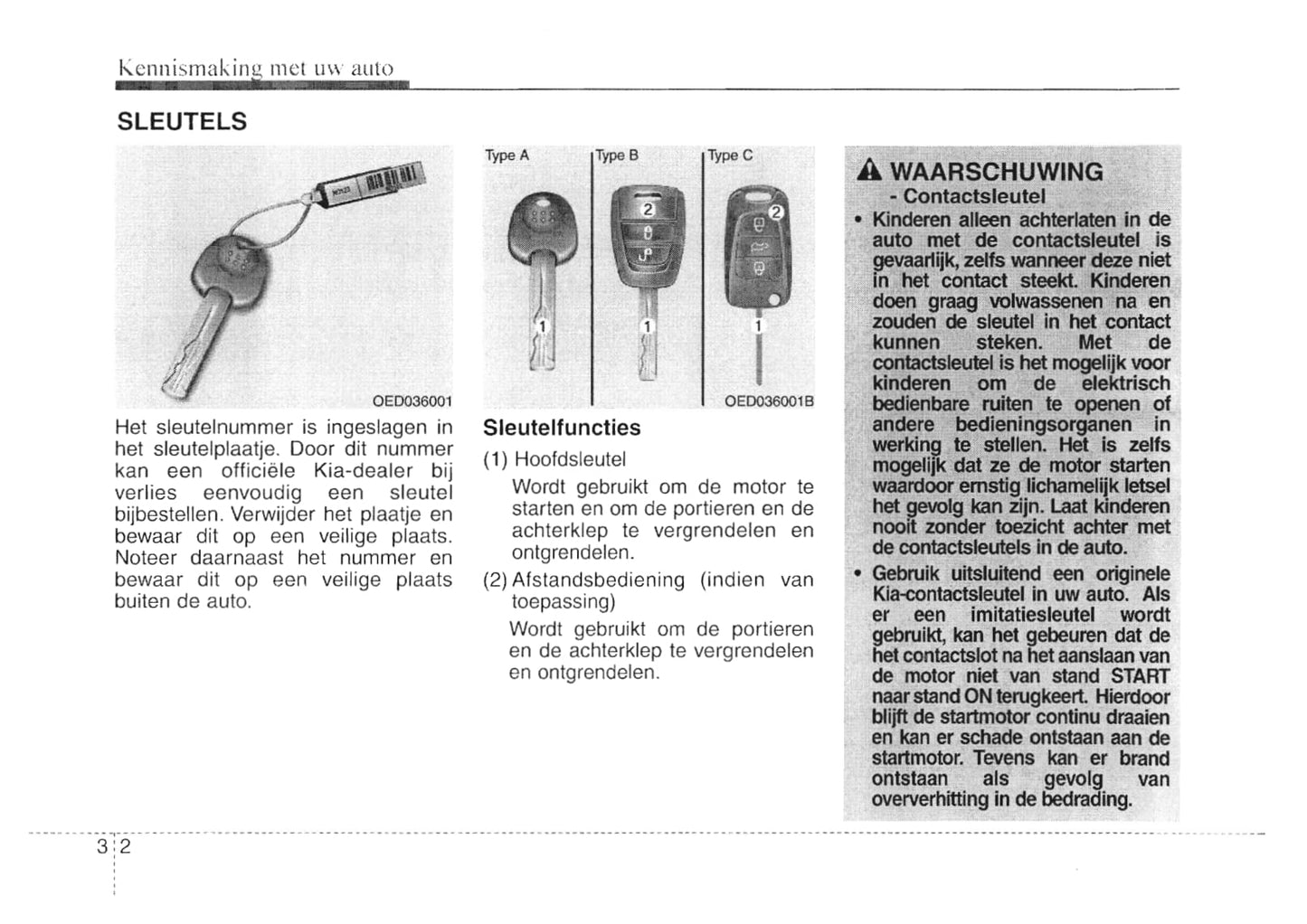 2007-2008 Kia Cee'd Owner's Manual | Dutch