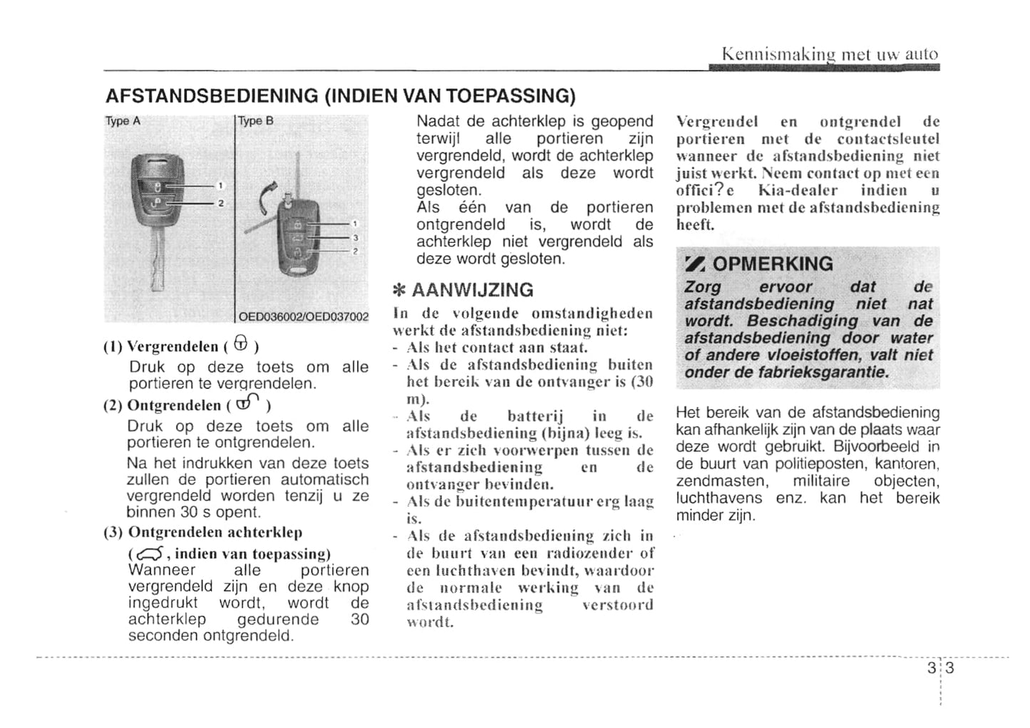 2007-2008 Kia Cee'd Owner's Manual | Dutch