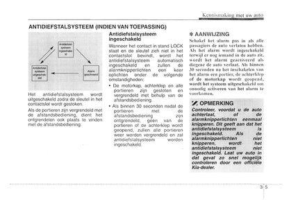 2007-2008 Kia Cee'd Owner's Manual | Dutch