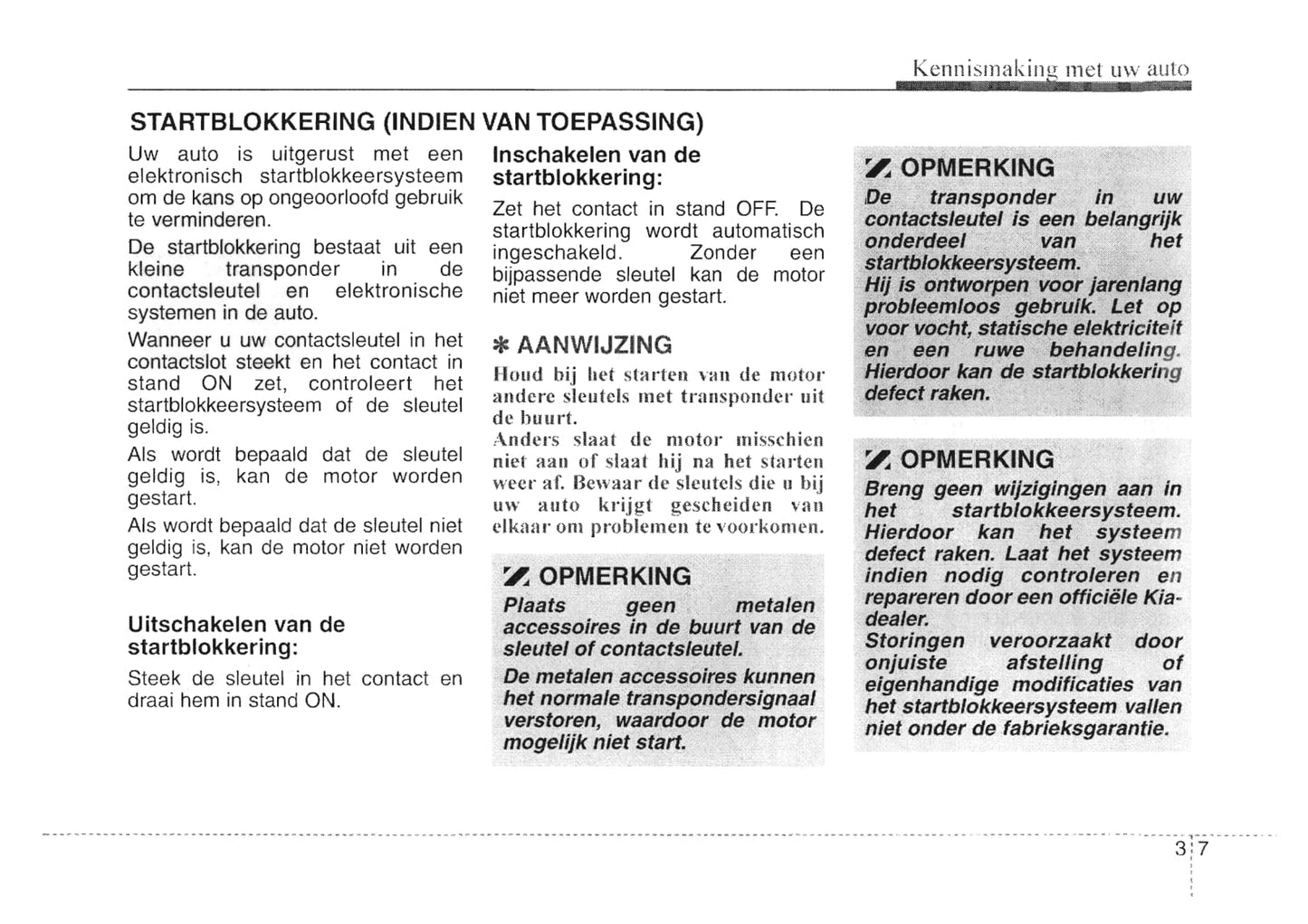 2007-2008 Kia Cee'd Owner's Manual | Dutch