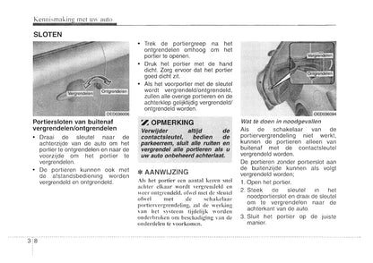 2007-2008 Kia Cee'd Owner's Manual | Dutch