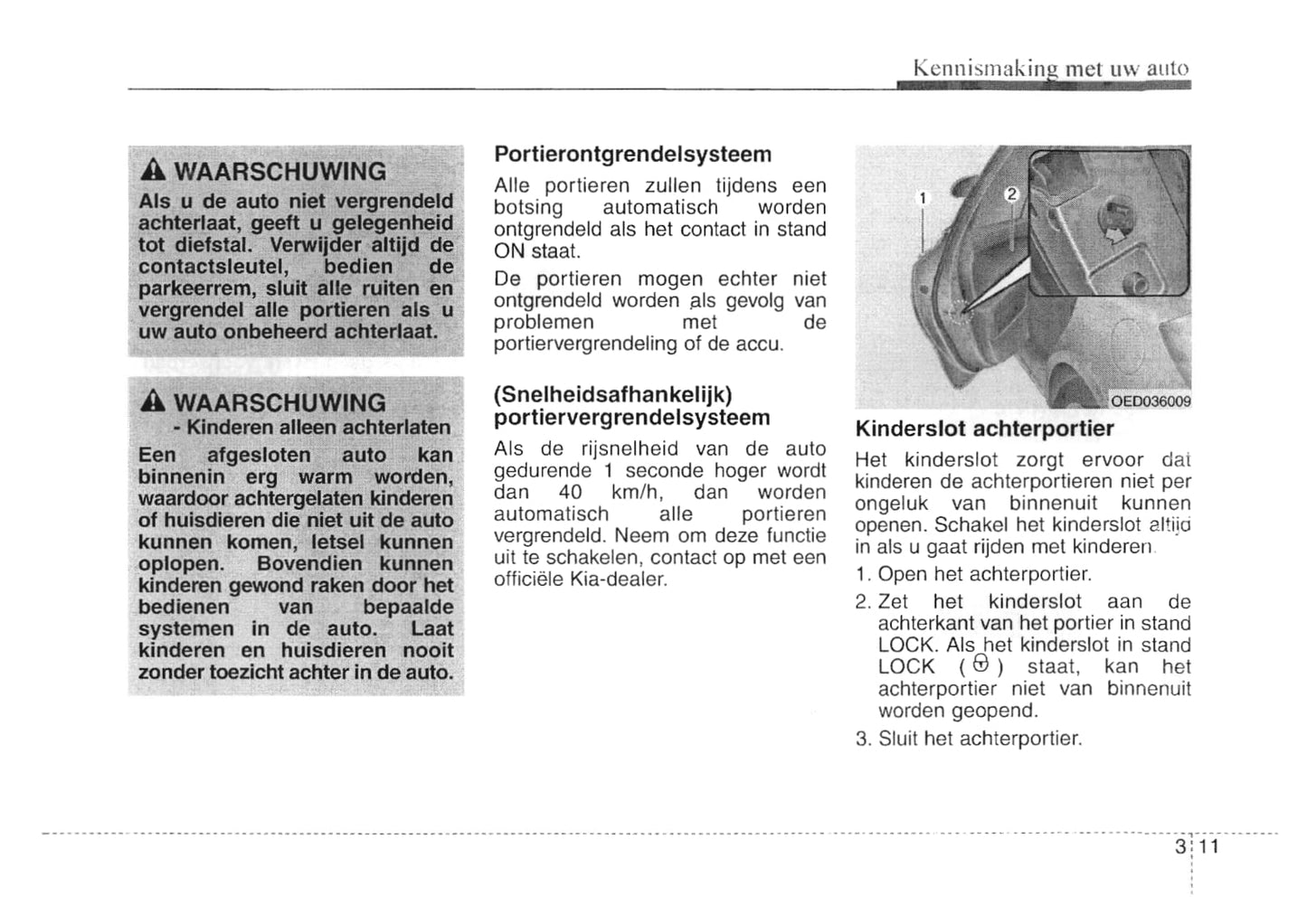 2007-2008 Kia Cee'd Owner's Manual | Dutch