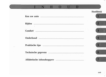 2001-2002 Renault Mégane Owner's Manual | Dutch