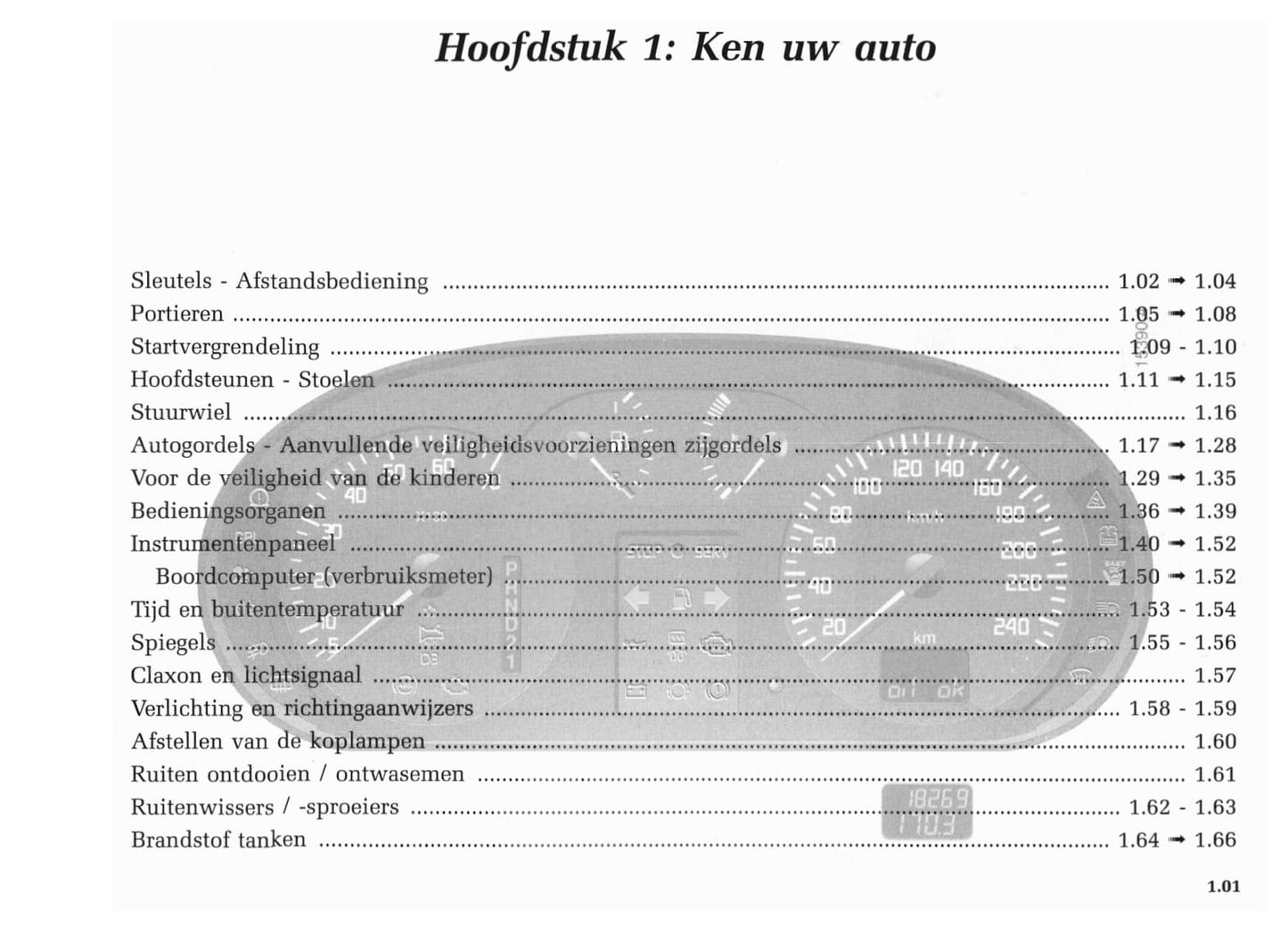 2001-2002 Renault Mégane Owner's Manual | Dutch