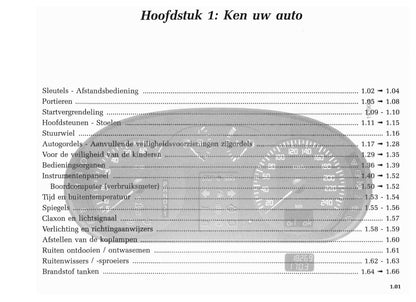 2001-2002 Renault Mégane Owner's Manual | Dutch