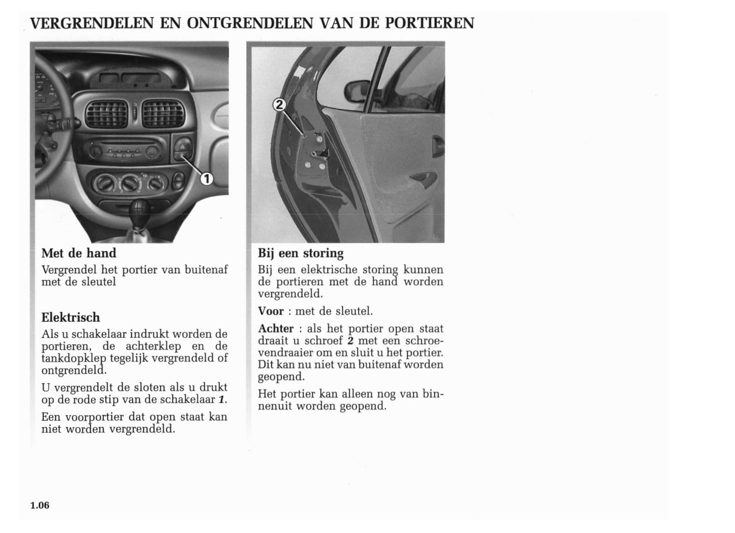 2001-2002 Renault Mégane Owner's Manual | Dutch