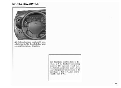 2001-2002 Renault Mégane Owner's Manual | Dutch