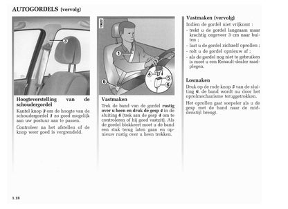 2001-2002 Renault Mégane Owner's Manual | Dutch