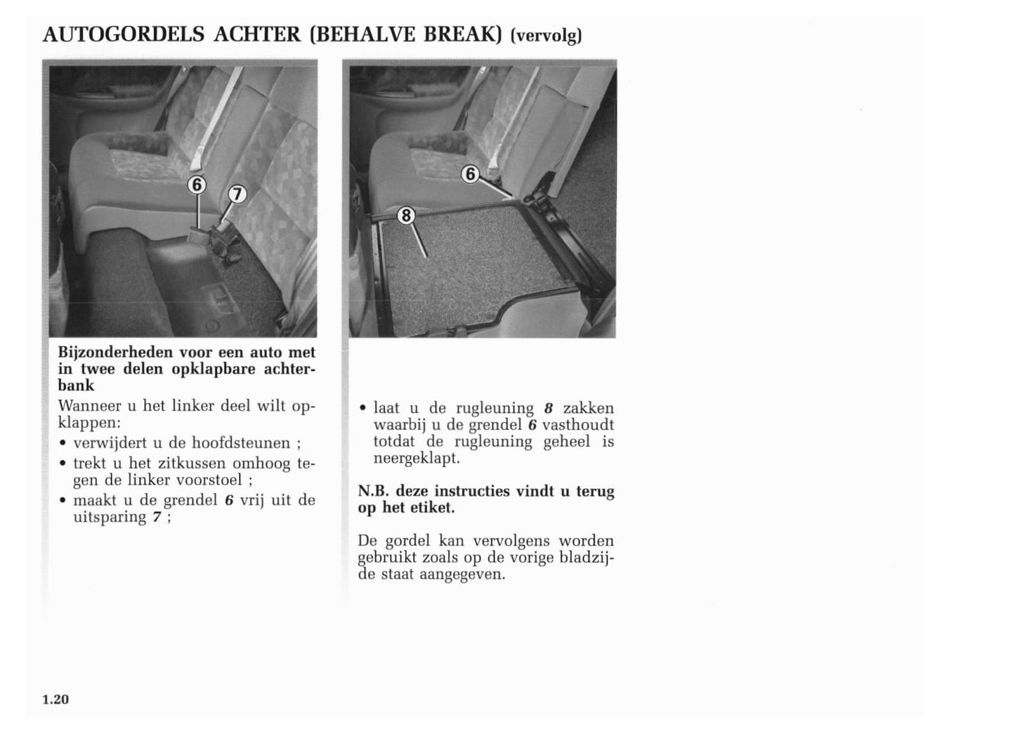 2001-2002 Renault Mégane Owner's Manual | Dutch