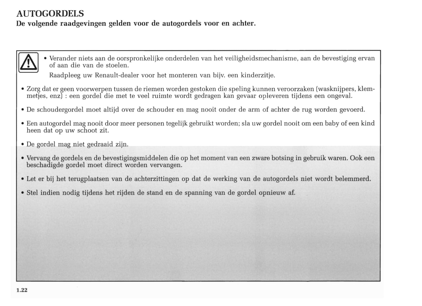 2001-2002 Renault Mégane Owner's Manual | Dutch