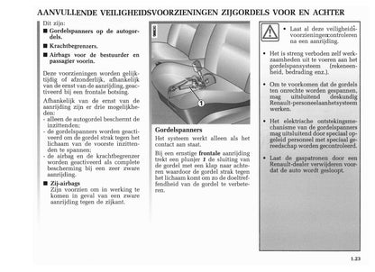 2001-2002 Renault Mégane Owner's Manual | Dutch