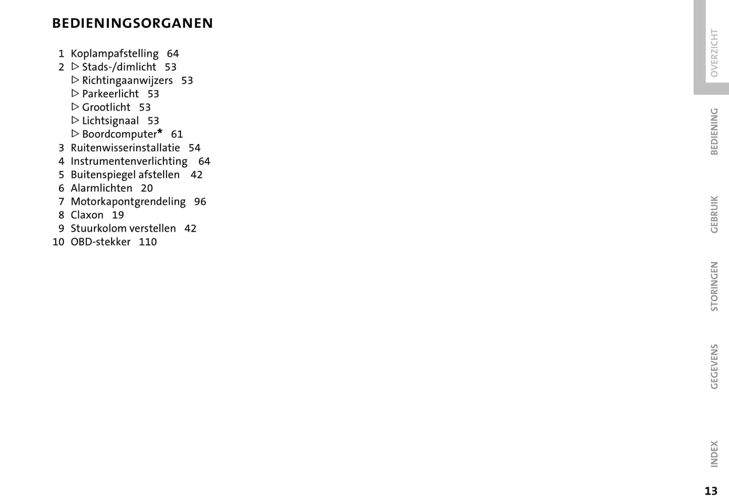 2001-2006 Mini Cooper/One Owner's Manual | Dutch