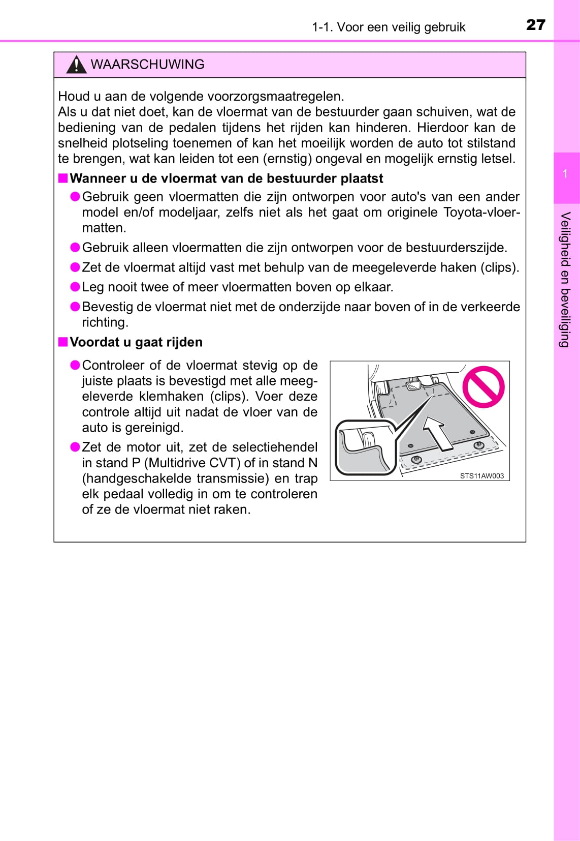 2014-2015 Toyota Yaris Owner's Manual | Dutch