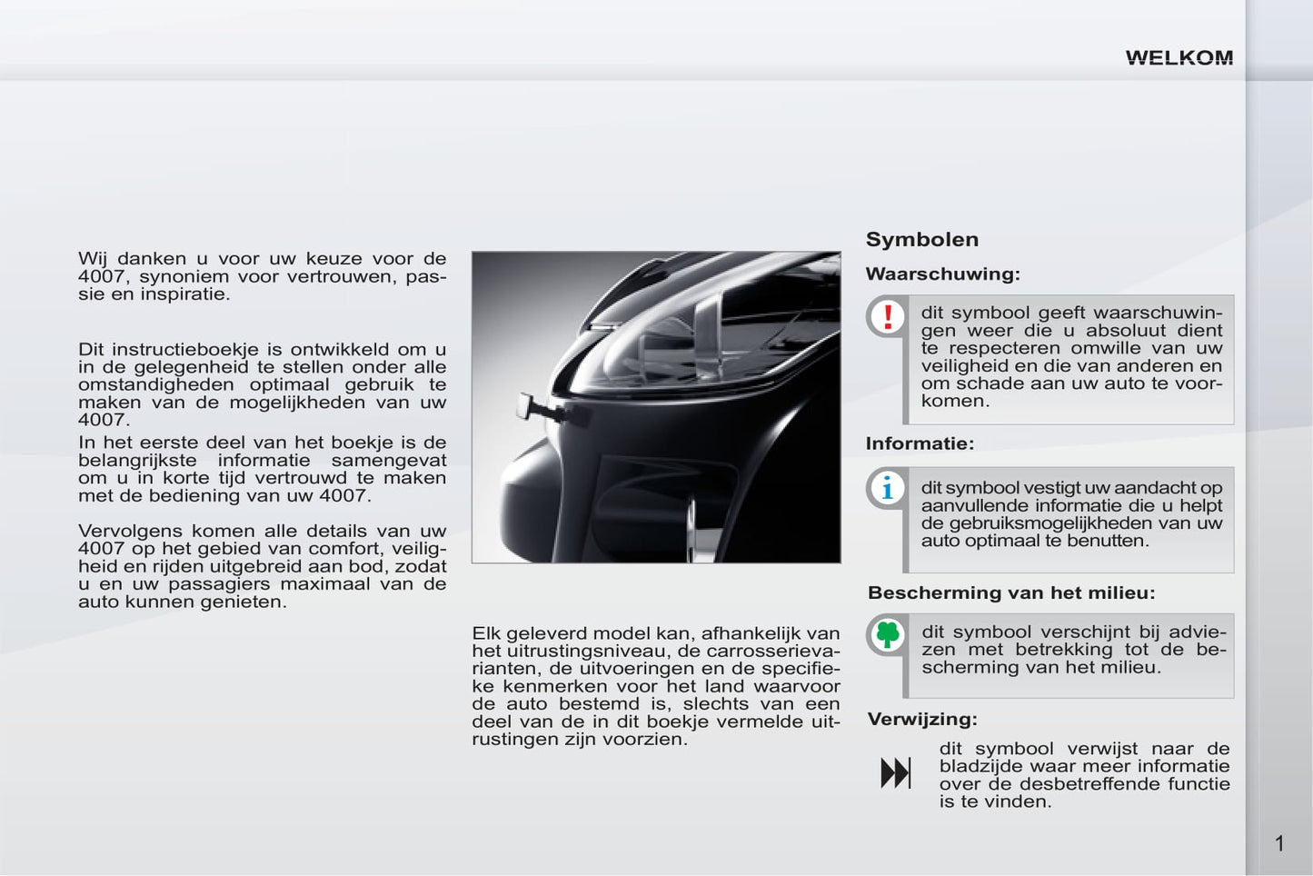 2011-2012 Peugeot 4007 Gebruikershandleiding | Nederlands