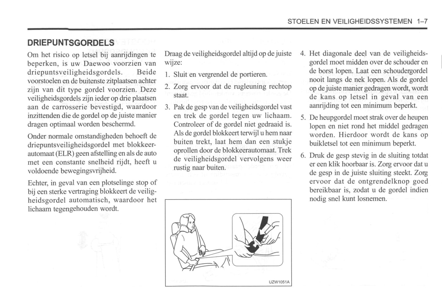 2000-2004 Daewoo Tacuma Bedienungsanleitung | Niederländisch