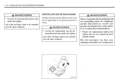 2000-2004 Daewoo Tacuma Bedienungsanleitung | Niederländisch