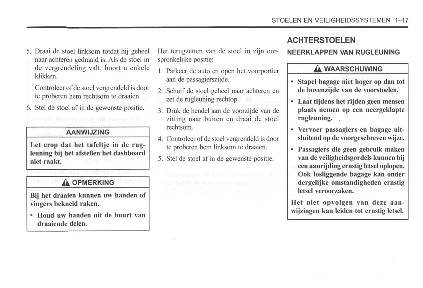 2000-2004 Daewoo Tacuma Bedienungsanleitung | Niederländisch