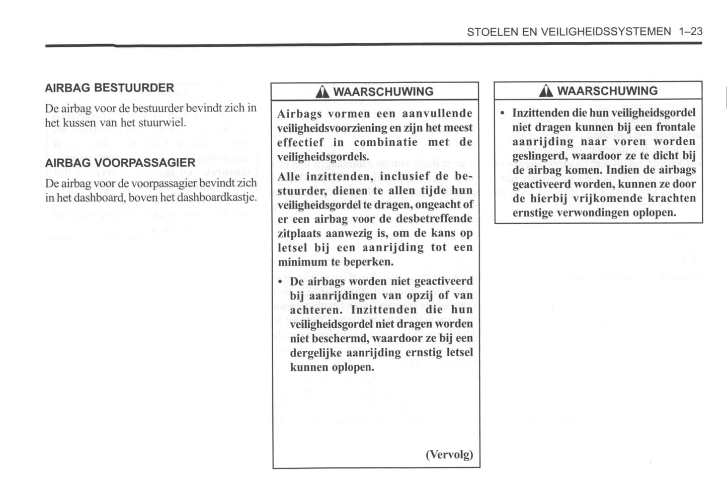 2000-2004 Daewoo Tacuma Bedienungsanleitung | Niederländisch