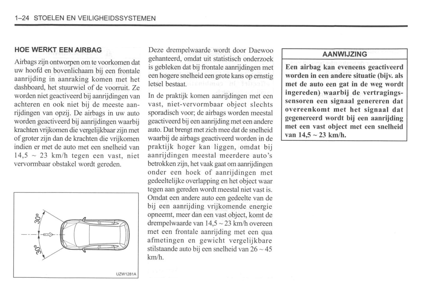 2000-2004 Daewoo Tacuma Bedienungsanleitung | Niederländisch