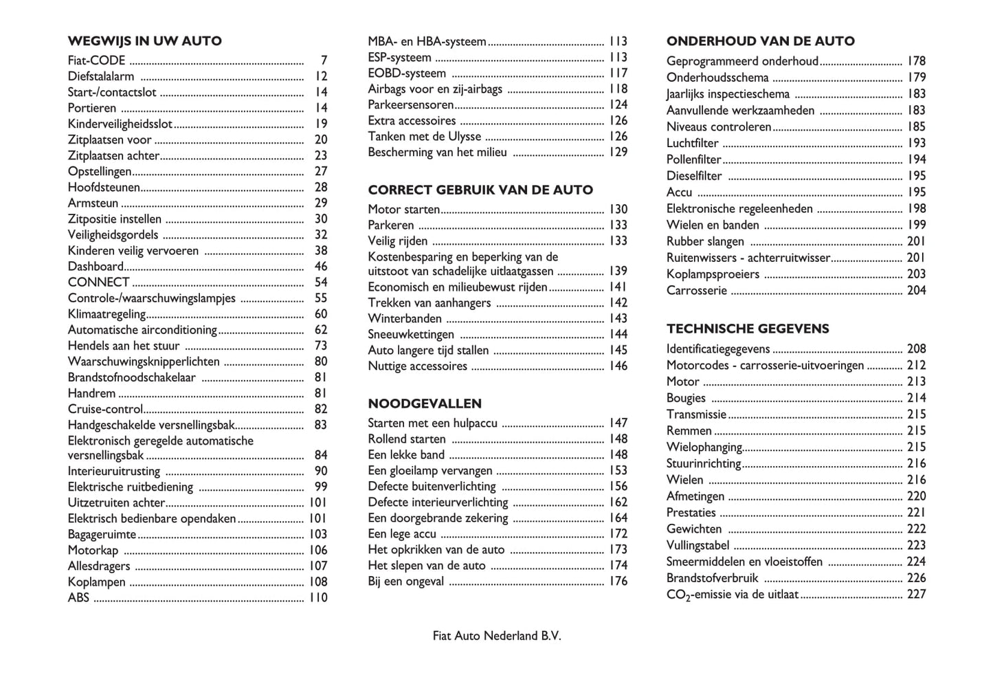 2002-2003 Fiat Ulysse Bedienungsanleitung | Niederländisch