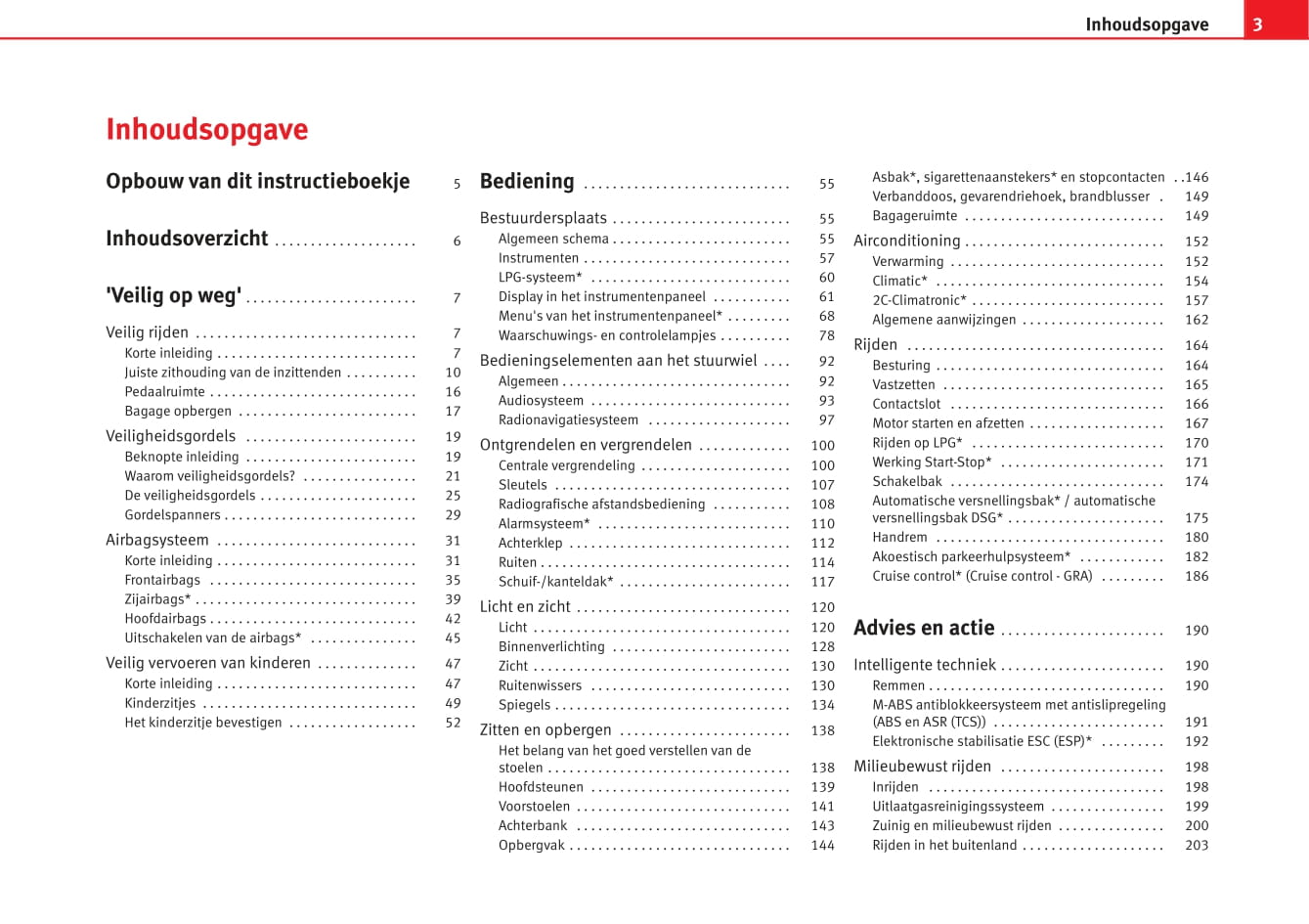 2011-2012 Seat Leon Owner's Manual | Dutch