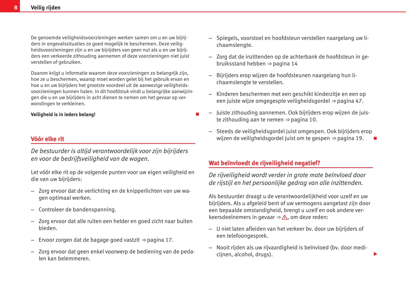 2011-2012 Seat Leon Owner's Manual | Dutch