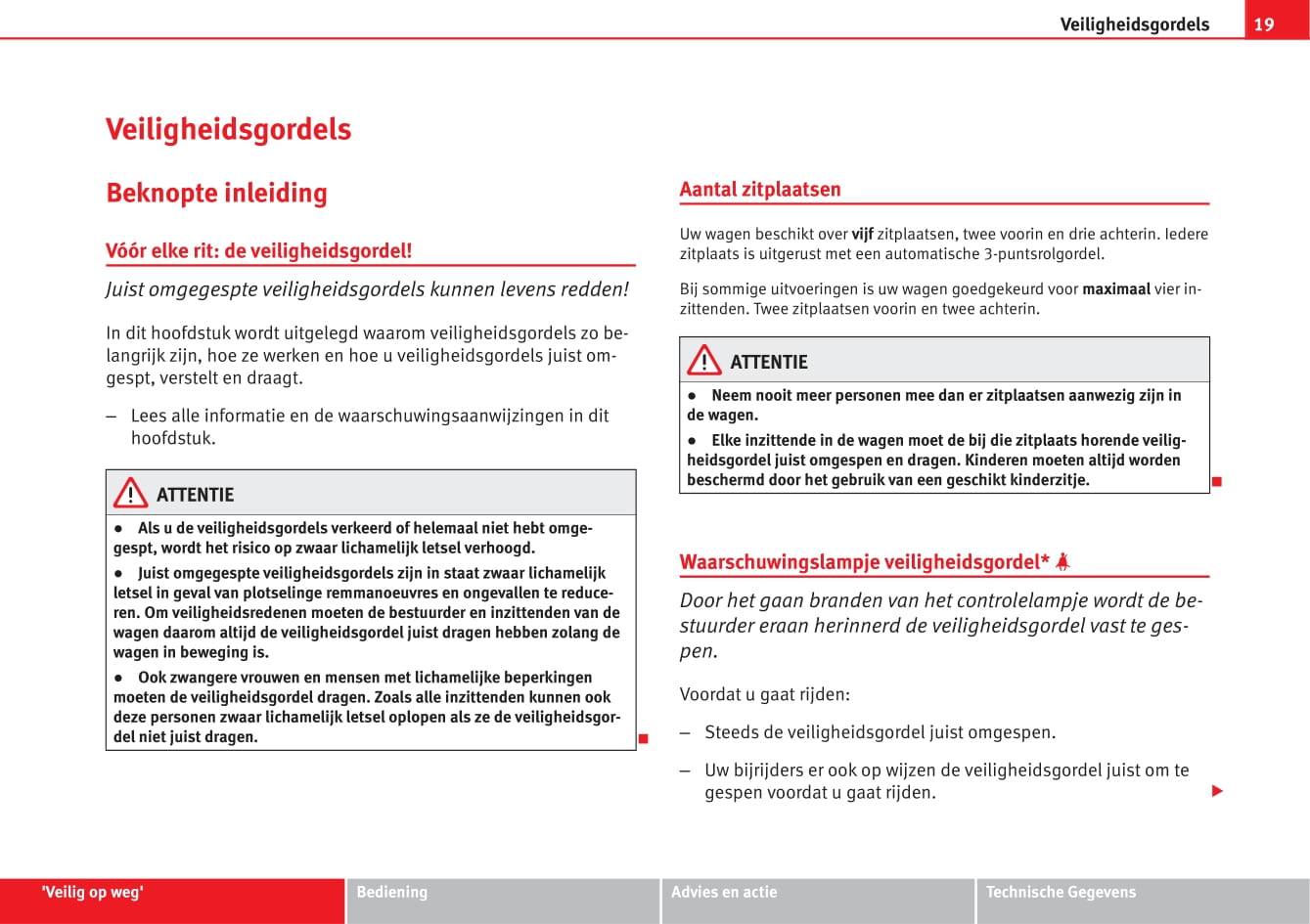 2011-2012 Seat Leon Owner's Manual | Dutch