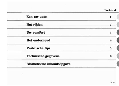 1996-1998 Renault Clio Owner's Manual | Dutch