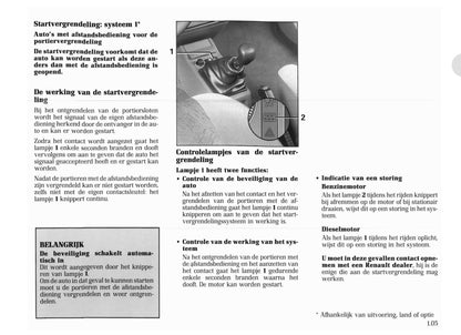 1996-1998 Renault Clio Owner's Manual | Dutch