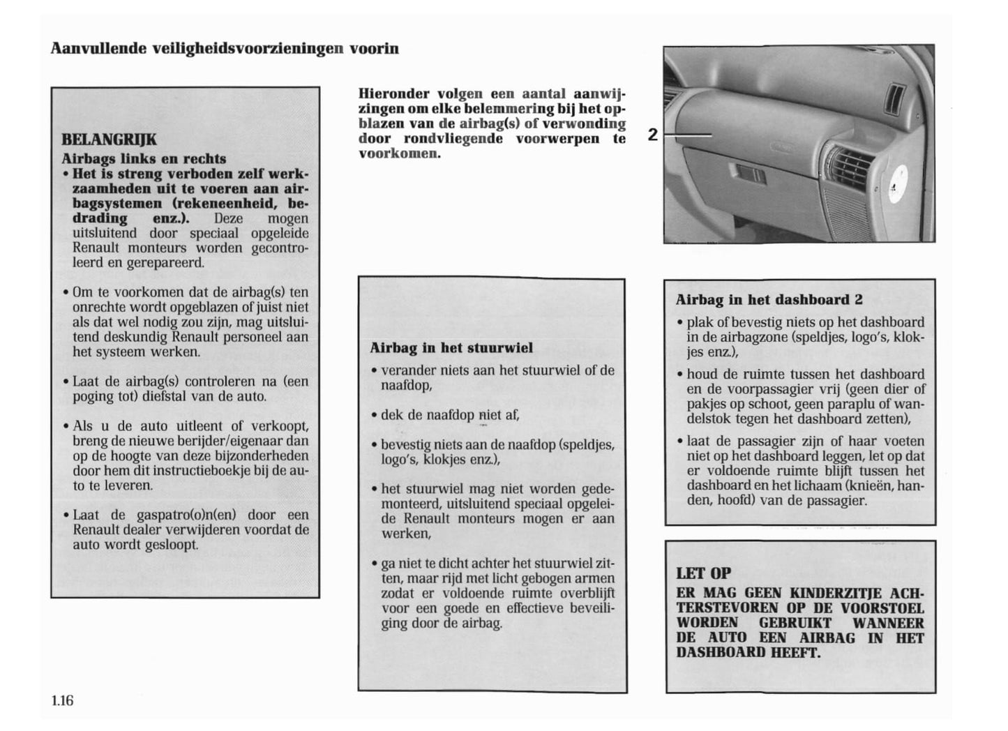 1996-1998 Renault Clio Owner's Manual | Dutch