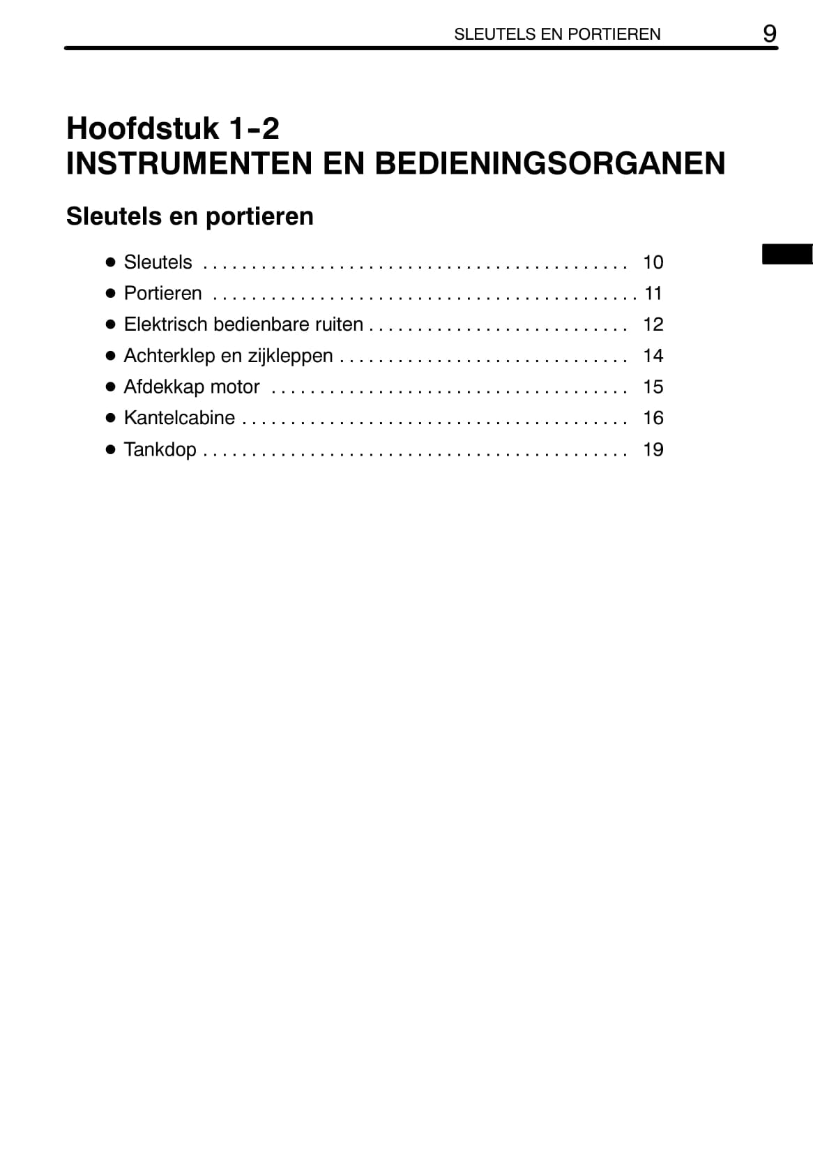 2009-2010 Toyota Dyna Owner's Manual | Dutch