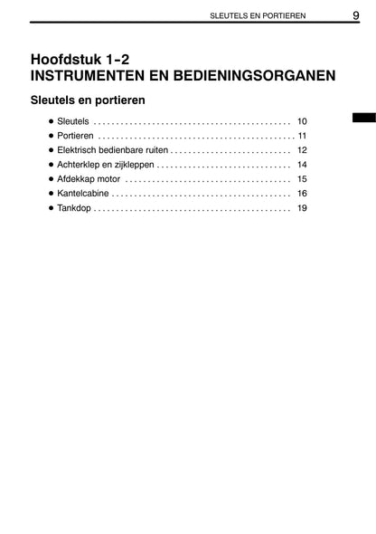 2009-2010 Toyota Dyna Owner's Manual | Dutch