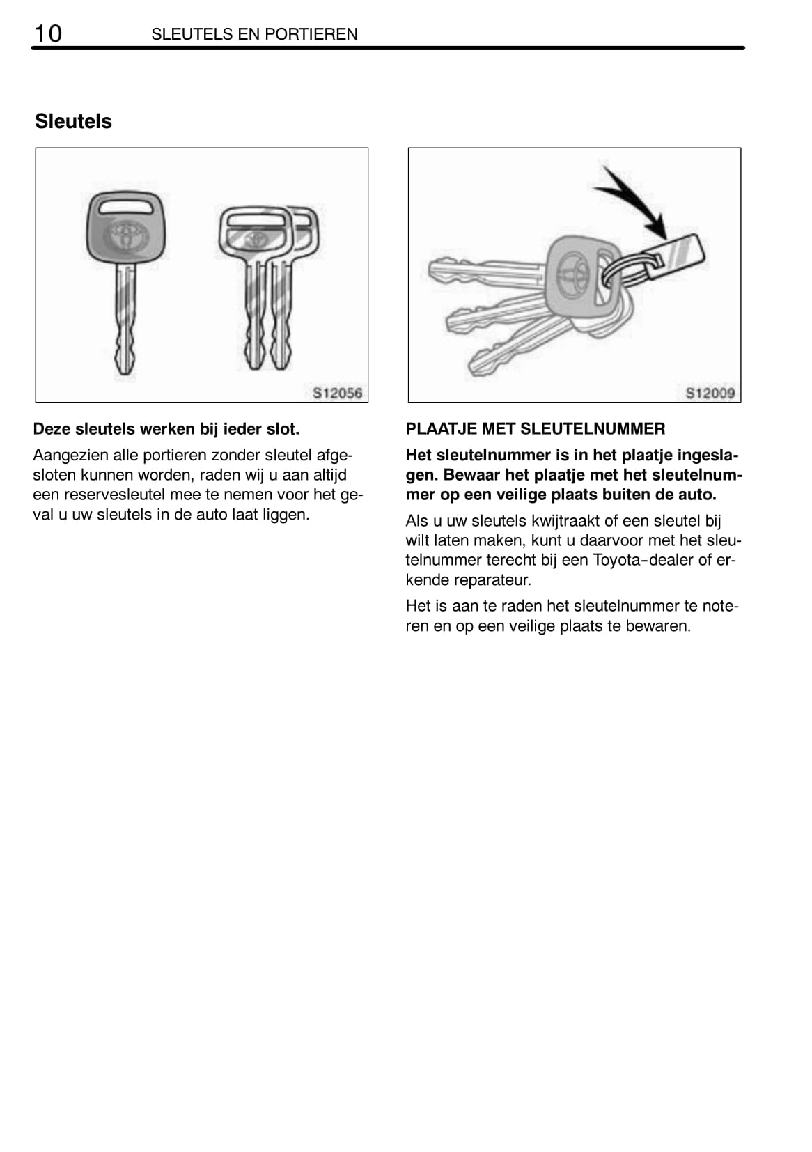 2009-2010 Toyota Dyna Owner's Manual | Dutch