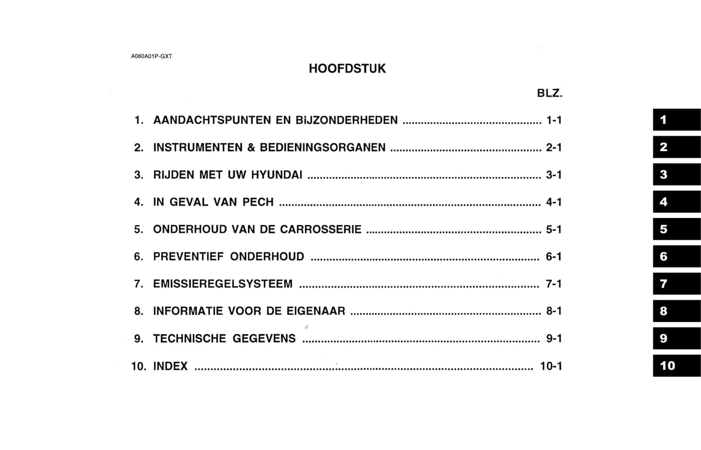 2000-2001 Hyundai H-1 Gebruikershandleiding | Nederlands