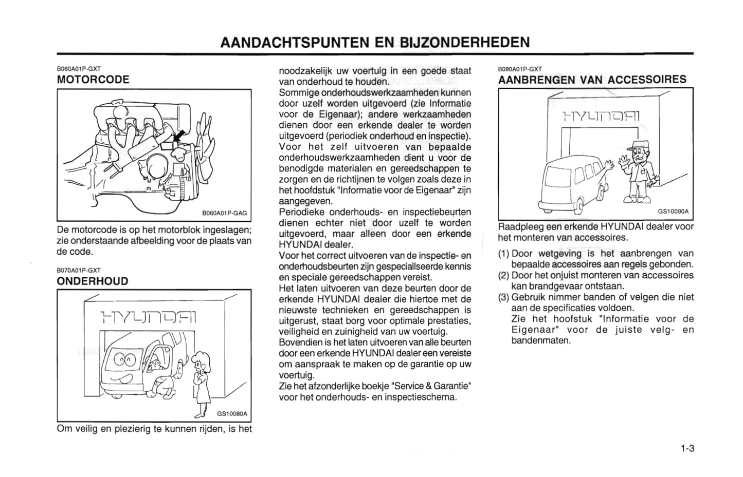 2000-2001 Hyundai H-1 Gebruikershandleiding | Nederlands